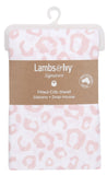 Cotton Fitted Crib Sheet Pink/White